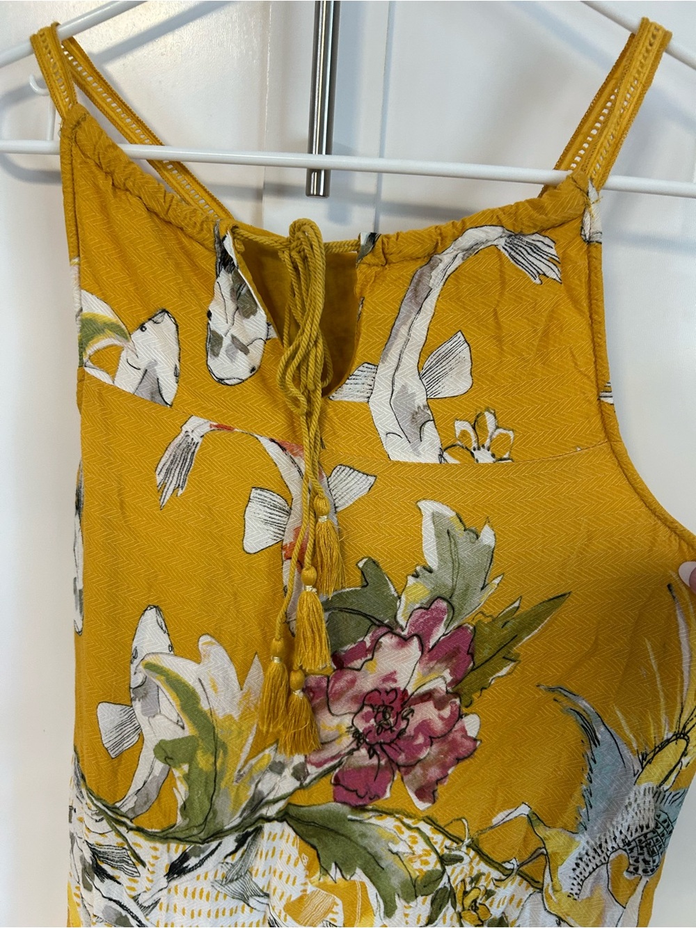 Anthropologie One September Paradiso Koi yellow Maxi dress - Picture 8 of 10